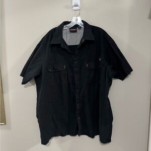 Men's Genuine Dickies Black Button Down Work Shirt. Size 3XL